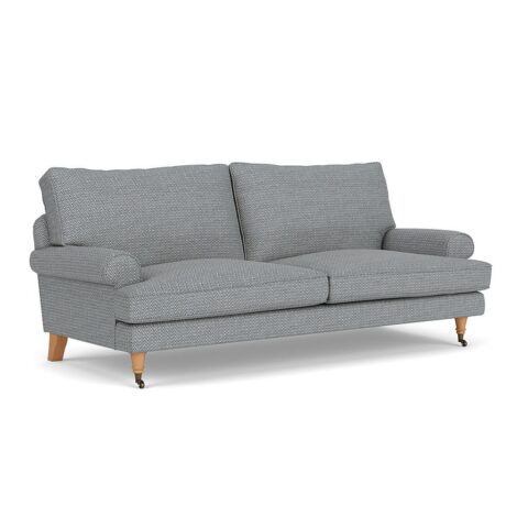 3 Seater Sofa – Navy – Herringbone Weave – Stewart – The Cotswold Company