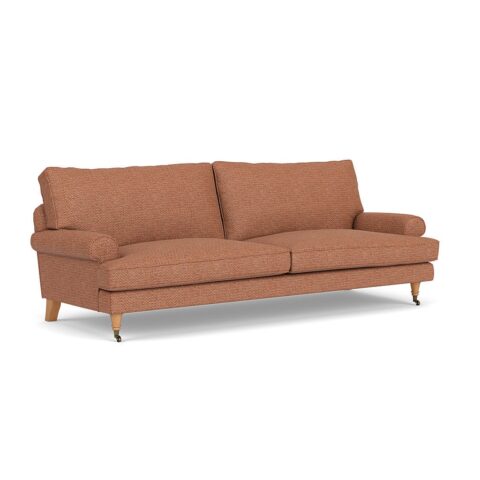 4 Seater Sofa – Brick – Herringbone Weave – Stewart – The Cotswold Company