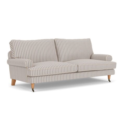 3 Seater Sofa – Indigo – Kingham Stripe – Stewart – The Cotswold Company