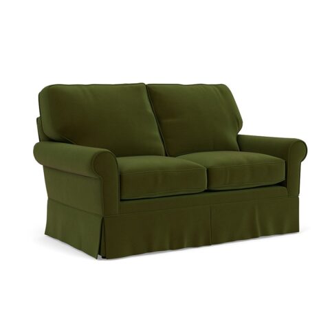 2 Seater Sofa – Forest Green – Matt Velvet – Dawson – The Cotswold Company