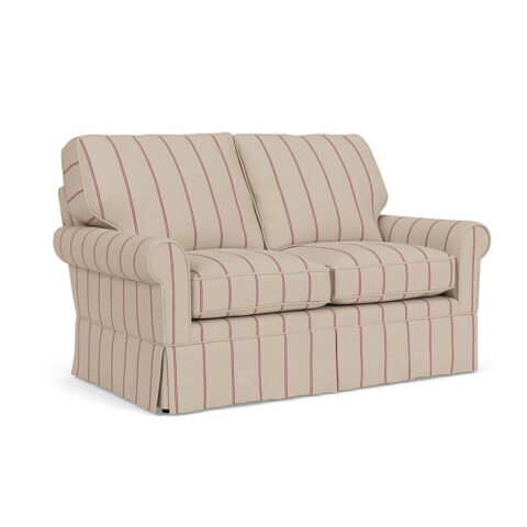 2 Seater Sofa – Raspberry – Compton Stripe – Dawson – The Cotswold Company