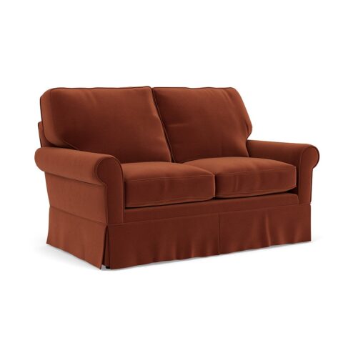 2 Seater Sofa – Brick – Matt Velvet – Dawson – The Cotswold Company