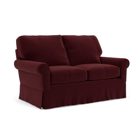 2 Seater Sofa – Dark Rosehip – Matt Velvet – Dawson – The Cotswold Company