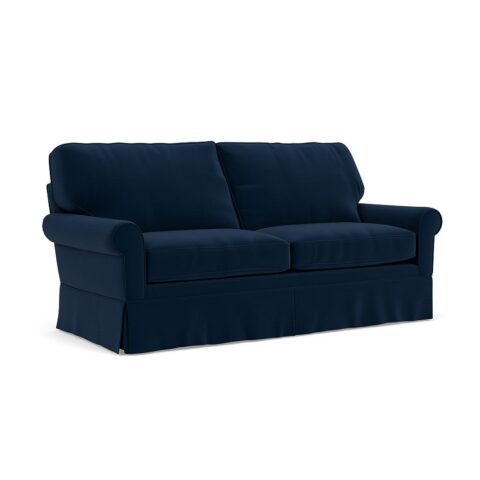 3 Seater Sofa – Deep blue – Matt Velvet – Dawson – The Cotswold Company