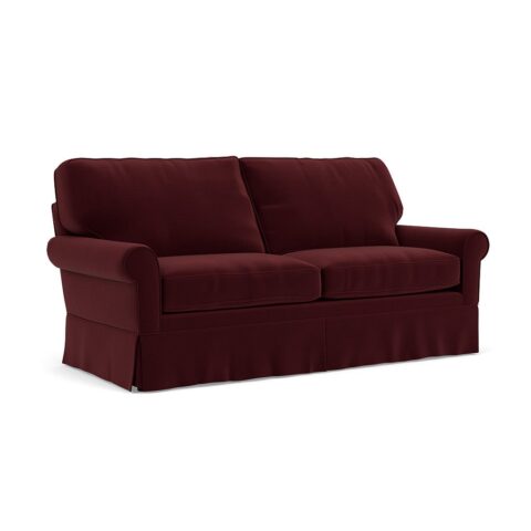 3 Seater Sofa – Dark Rosehip – Matt Velvet – Dawson – The Cotswold Company