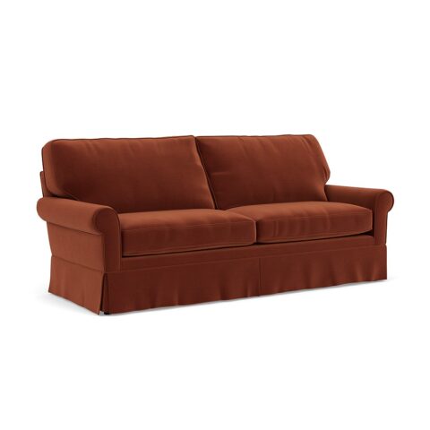 4 Seater Sofa – Brick – Matt Velvet – Dawson – The Cotswold Company