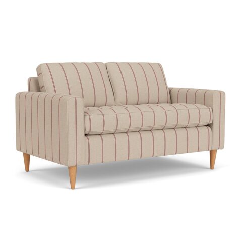 2 Seater Sofa – Raspberry – Compton Stripe – Saxon – The Cotswold Company