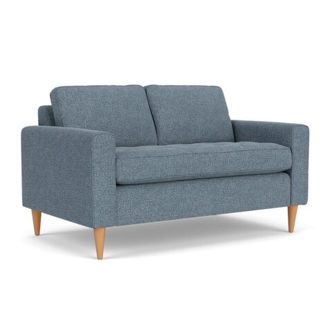 2 Seater Sofa – Mid Blue – Aquaclean Oxford – Saxon – The Cotswold Company