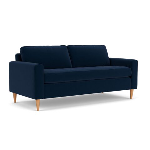 3 Seater Sofa – Deep blue – Matt Velvet – Saxon – The Cotswold Company