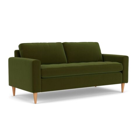 3 Seater Sofa – Forest Green – Matt Velvet – Saxon – The Cotswold Company