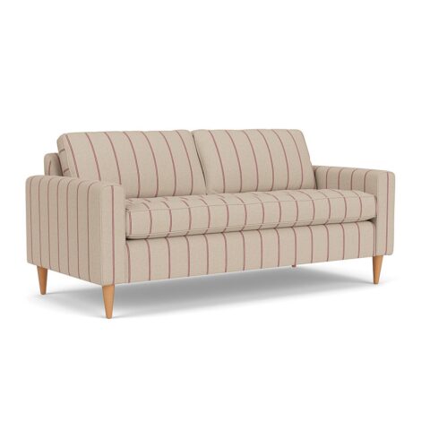 3 Seater Sofa – Raspberry – Compton Stripe – Saxon – The Cotswold Company