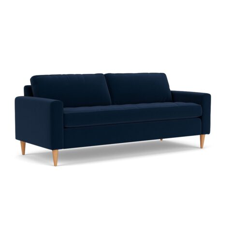 4 Seater Sofa – Deep blue – Matt Velvet – Saxon – The Cotswold Company