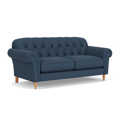 3 Seater Sofa – Indigo – House Linen Mix – Chapman – The Cotswold Company