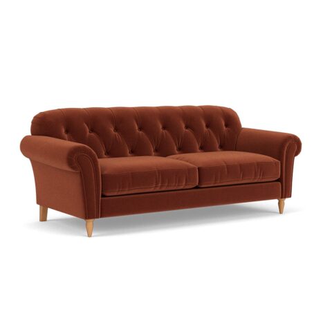 4 Seater Sofa – Brick – Matt Velvet – Chapman – The Cotswold Company