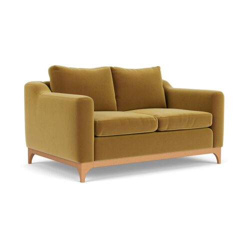 2 Seater Sofa – Mustard – Matt Velvet – Watson – The Cotswold Company