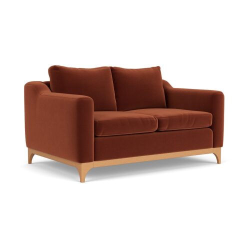 2 Seater Sofa – Brick – Matt Velvet – Watson – The Cotswold Company
