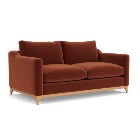 4 Seater Sofa – Brick – Matt Velvet – Watson – The Cotswold Company