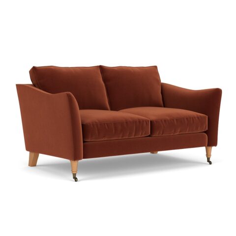 2 Seater Sofa – Brick – Matt Velvet – Robinson – The Cotswold Company