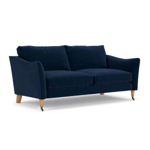 3 Seater Sofa – Deep blue – Matt Velvet – Robinson – The Cotswold Company