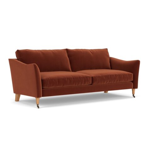 4 Seater Sofa – Brick – Matt Velvet – Robinson – The Cotswold Company