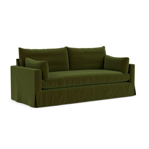 4 Seater Sofa – Forest Green – Matt Velvet – Ashton – The Cotswold Company