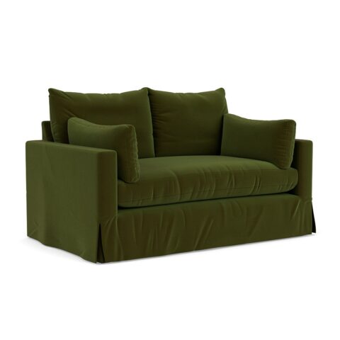 2 Seater Sofa – Forest Green – Matt Velvet – Ashton – The Cotswold Company