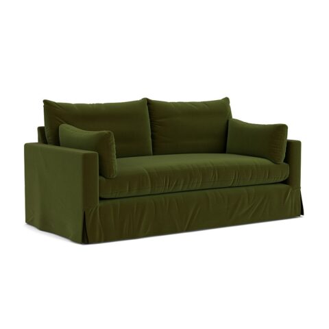 3 Seater Sofa – Forest Green – Matt Velvet – Ashton – The Cotswold Company