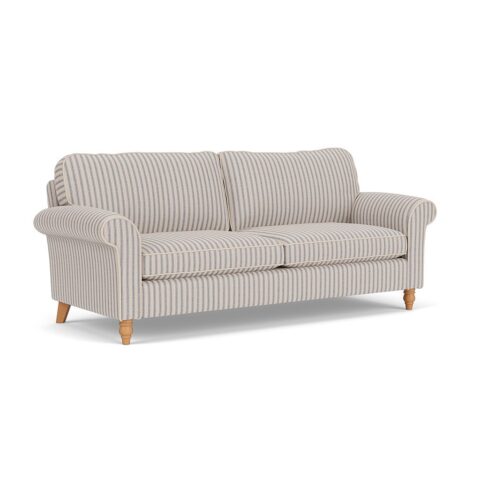 4 Seater Sofa – Indigo – Kingham Stripe – Hurley – The Cotswold Company