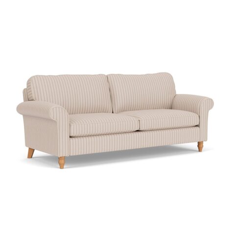 4 Seater Sofa – Flax – Kingham Stripe – Hurley – The Cotswold Company
