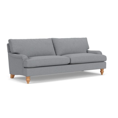 4 Seater Sofa – Blue Marl – House Weave – Morris – The Cotswold Company