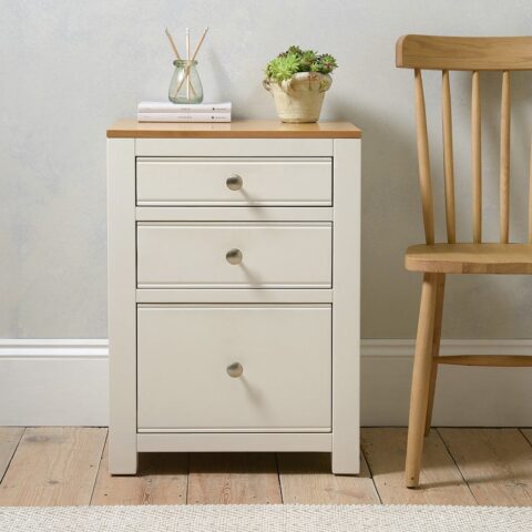 3 Drawer Filing Cabinet – Chalford Warm White – The Cotswold Company