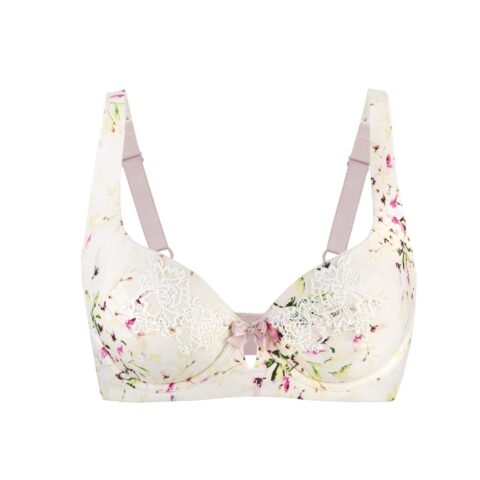 Sunbleached Floral Silk & Organic Cotton Supportive Bra | Size: 42DD