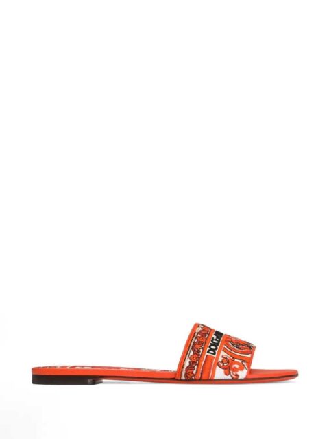 DOLCE & GABBANA Slippers With Majolica Embroidery