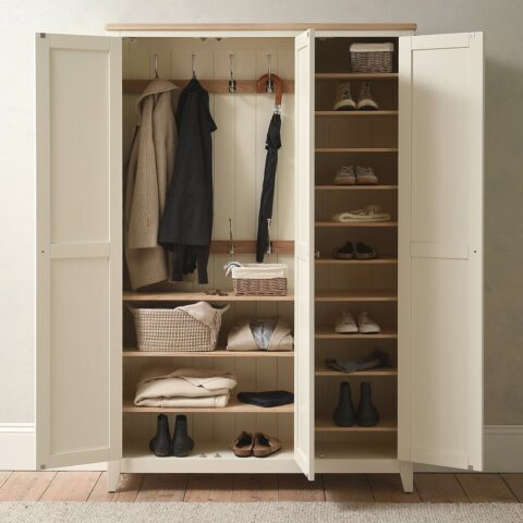 3 Door Hallway Cupboard – Chester Classic Cream – The Cotswold Company