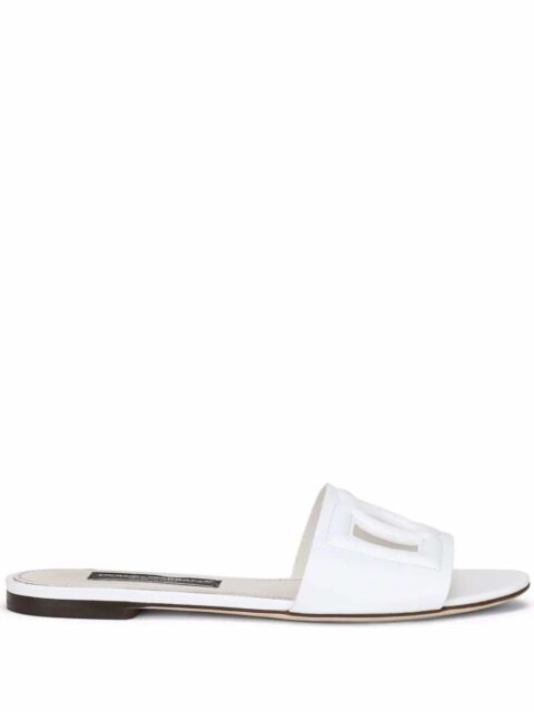 DOLCE & GABBANA Leather Sandals With Dg Logo