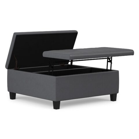 Ellis Table Ottoman in Vegan Leather