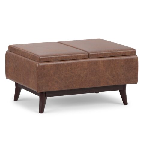 Owen Tray Top Small Coffee Table Storage Ottoman