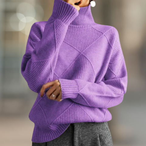 Aspen Ultra Cozy Ribbed Knit Turtleneck Women’s Sweater