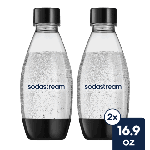 SodaStream Sodastream Slim Sparkling Water Bottle Twin Pack Black 16.9 oz
