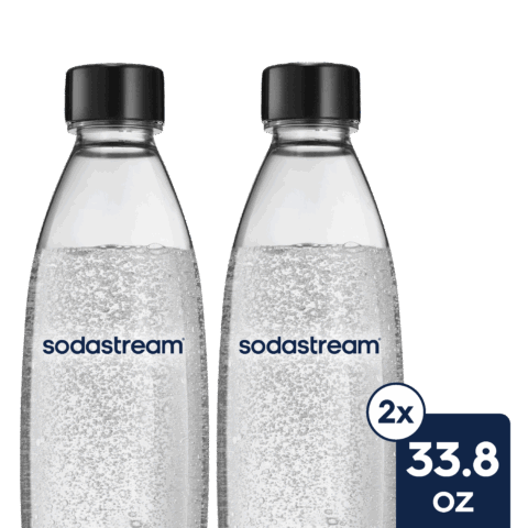 SodaStream Sodastream Slim Sparkling Water Bottle Twin Pack Black 33.8 oz