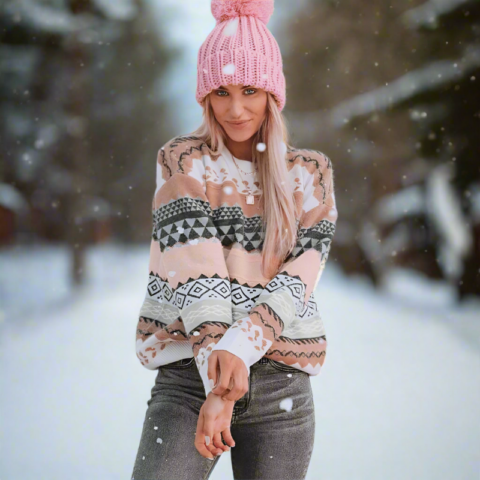 Boho Inspired Knit Pullover Sweater