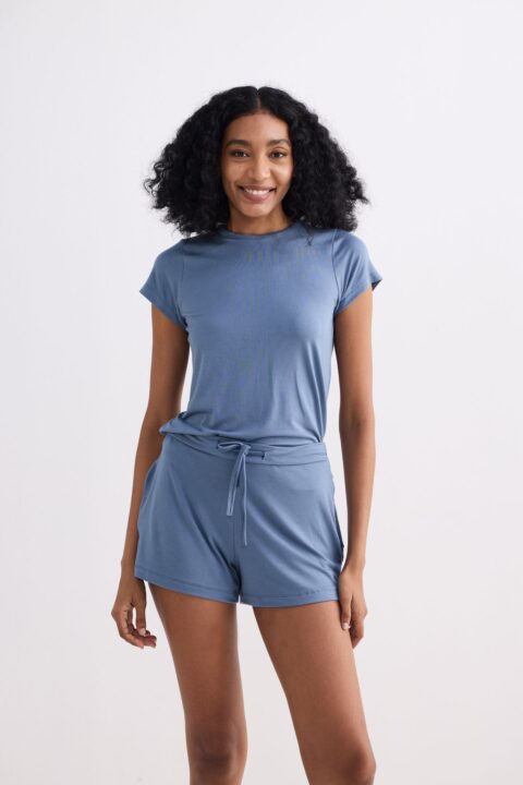 Essential Short Sleeve Tee in Blue | Color: Arctic Sea | Size: L