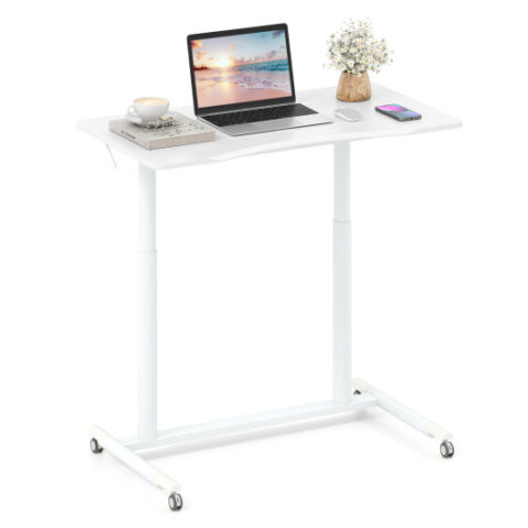 Height Adjustable Computer Desk Sit to Stand Rolling Table