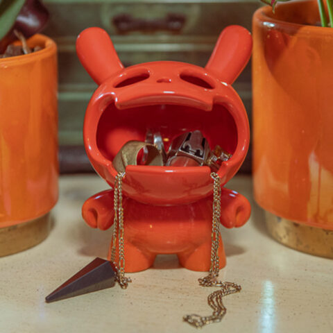 Fine Ash Dunny 5″ Ceramic Ashtray Figure – Sunset Orange Edition