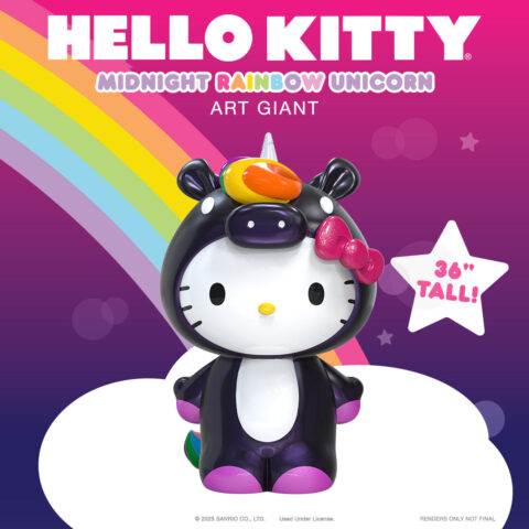 Hello Kitty Midnight Rainbow Unicorn 36″ Art Giant (PRE-ORDER)