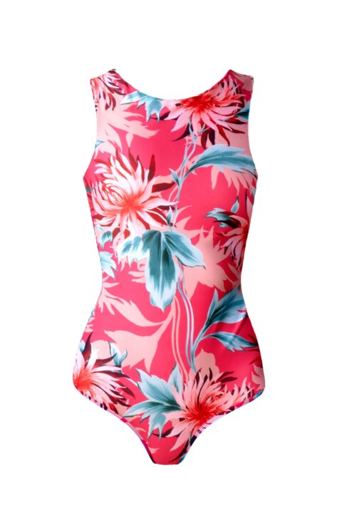 High Neck One Piece Swimsuit | Lagoon | Size: XL