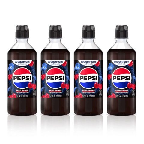 SodaStream Sodastream Pepsi Wild Cherry Zero Sugar Drink Mix 4 Pack 440ml