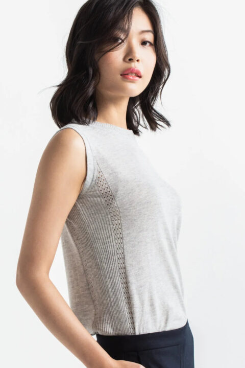 Pointelle Tunic – Grey Pearl | Size: L
