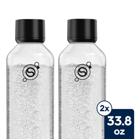 SodaStream Sodastream Fresh Sparkling Water Bottle Twin Pack Black 1L