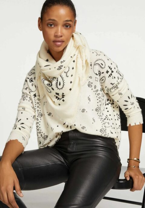 Sweater Mela Bandana F2500 Blanc | Color: BLANC | Size: T2